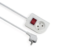 Przedłużacz z wyłącznikiem CLASSIC 1-gniazdo z/u 1,5m /OMY 3x1/ PSN-101,5W