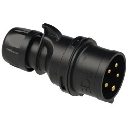 Wtyczka siłowa 5p 32A 400V przenośna IP44 czarna SHARK PCE na kabel
