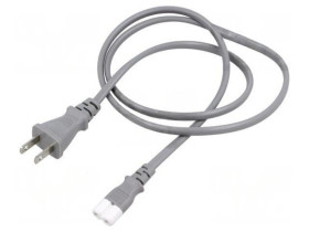 SN47-2/07/1GY Kabel: 2x0,75mm2, IEC C7 żeński,JIS 8303 wtyk, 1m, 7A