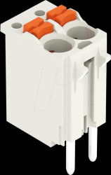 1-Leiter-THT-Federleiste, gerade, 2-polig, bis 1,5 mm²