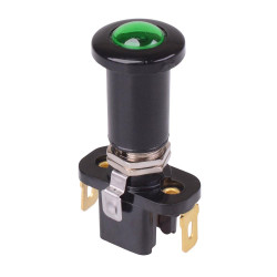 Green Off-On illuminated Push Pull Switch 12VDC 10A A3-7A-01