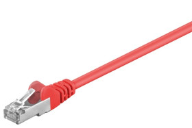 CAT 5e Kabel łączący, F/UTP, Czerwony - Długość kabla 0.25 m