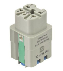 Wkładka złącza dużej mocy 4-pinowe HARTING 10A Żeński Quick Lock Proste