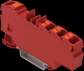 2206-8033 Distribution terminal 1x 6 mm² / 6x 1.5 mm², red