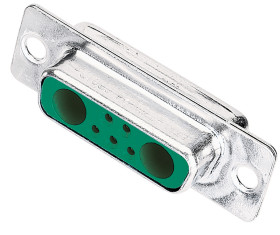 Złącze D-Sub 7-pinowe Żeński Proste Montaż na panelu raster 2.84mm Cyna