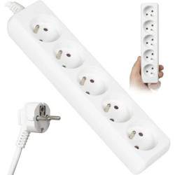 Przedłużacz sieciowy 5 gniazd 5m bez przeł. biały LB0084-5 LIBOX