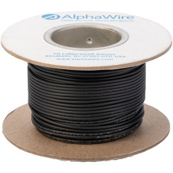 Alpha Wire 6715 BK005 Eco Wire 18AWG Black (30.5m Reel)