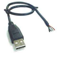 Wtyk USB TYP A z przewodem 25cm