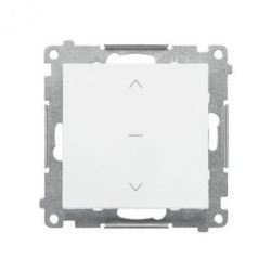 Simon 55 Przycisk roletowy (moduł) 10 A, 250 V~, szybkozłącza Biały mat TZP1K.01/111