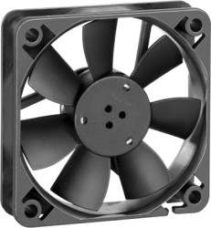 DC axial fan, 24 V, 60 x 60 x 15 mm, 29 m³/h, 27 dB, sintec slide bearing, ebm-papst 614 F