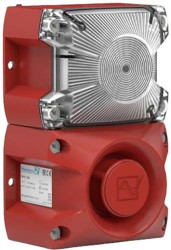 Lampa migająca Pfannenberg PA X 1-05 24DC CL EN54 RAL3000 Xenon przejrzysty Flesz, dźwięk ciągły, dźwięk pulsacyjny 24 V