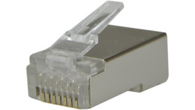 Wtyk Modularny Rj45 8P8c Kat.6 Ekranowany Ftp Drut Neku /Woreczek 100Szt./