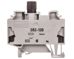 Złączka szynowa bezpiecznikowa 6mm2 szara 282-120