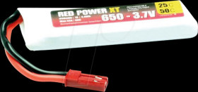Li-Po battery, 3.7 V, 650 mAh