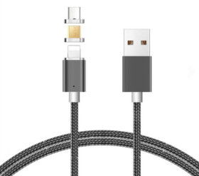 KABEL USB MAGNETYCZNY 3W1 MICRO.C.LIGHTN