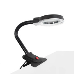 Lampa z Lupą Yihua 239 90mm 3D-10D z Giętym Ramieniem i Klipsem
