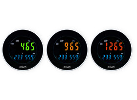 Czujnik CO2, Quaelis 16, Akumulator ładowany za pomocą kabla USB, w zestawie z adapterem sieciowym