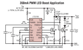 PWM LED Driver and Boost, Flyback and SEPIC Controller