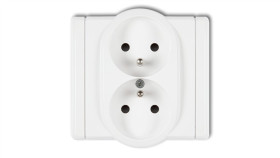 Flexi Gniazdo Podwójne Z/U Biały Fgp-2Zp