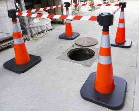 Pomarańczowy/biały, 1,10 m, PVC