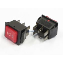 przełącznik klaw. IRS203-1C6D 12V, DP3T, ON-OFF-ON