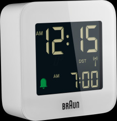 BC08W-DCF Digital radio travel alarm clock white