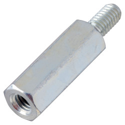 PB Fastener S45530X15 Zinc Plated Steel M/F Spacers M3 x 15mm Pack Of 10