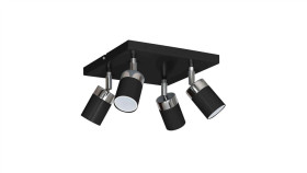 Lampa Sufitowa Joker Black 4Xgu10 Mlp1339 Milagro