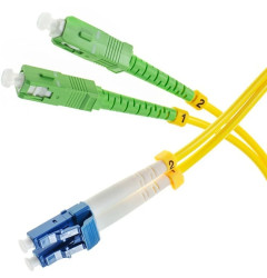 Patchcord światłowodowy FO SM LC/PC-SC/APC duplex 9/125 2m