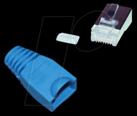 BS72057-B-10 Cat5e/6 plug + pull-in aid blue packing unit 10