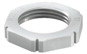 Counter nut, Ø 20 mm, M12, 18 mm, light gray, 10060770