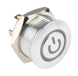 Nasadka przełącznika Chwilowy SPST średnica wycięcia 16mm, montaż panelowy RS PRO