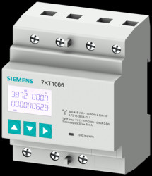 Electric meter, 3-phase, 80 A, RTU mode, MID, (L x W x H) 90 x 72 x 63 mm, 7KT1666