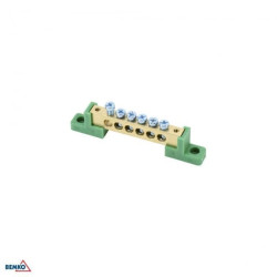 Listwa zaciskowa na izolatorach płaskich 8x12 6-torowa zielona