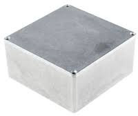 Aluminum die cast enclosure, (L x W x H) 120 x 120 x 59 mm, natural, IP65, 1590WU