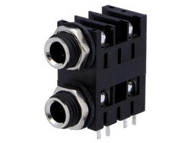 Złącze Jack 6,3mm, żeńskie, gniazdo, kątowe 90, mono ACJM-MHD