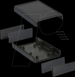 1593LBK shell case, series 1593, 66 x 92 x 28 mm, black