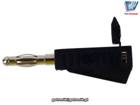 Wtyk banan 4mm czarny Amass 25.426.2