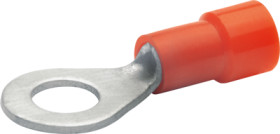 Insulated ring cable lug, 0.5-1.0 mm², AWG 20 to 18, 3.7 mm, red, 62035