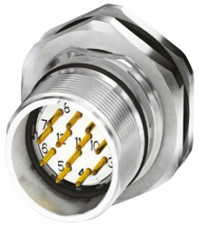 Złącze wielostykowe przemysłowe 12-pinowe M23, panelowe Wtyczka Phoenix Contact