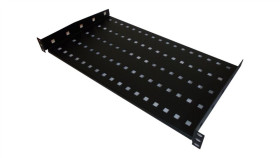 Półka Stała 19 1U Głęb. 250Mm, Czarna, 2 Punkty Mocowania Sa-P-19-1U-250-2-C