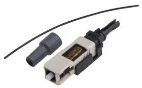 Złącze światłowodowe SC, wielomodowe rozmiar włókna: 62.5/125μm PC Simplex OM1