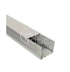 Korytko kablowe cienkogrzebieniowe T1-EF, 100x80x2000 mm, szare, B01130