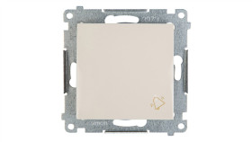 Simon 54 Przycisk /Dzwonek/, Szybkozłącza, Kremowy Dd1.01/41