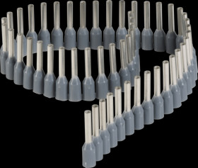 Wire end ferrules - strip, 0.75 mm², grey, 50 pieces