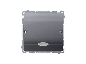 SIMON BASIC Wyłącznik hotelowy pojedynczy z podświetleniem LED Imax0 (2) A stal inox BMWH1.02/21 KONTAKT SIMON