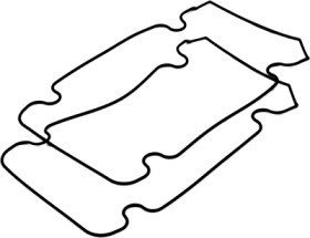 Seal, silicone, (L x W x H) 113 x 74 x 2 mm, black, for series 1553W, 1553WBGASKET