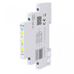 Lampka modułowa 3-fazowa z zabezpieczeniem żółta 1/3S LED 230V LK-BZ-703Y