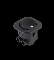 6A 250V Rocker Switch RS-101-7C, Black