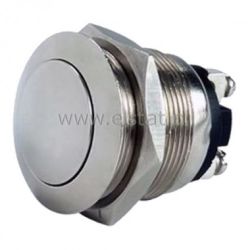 Przycisk chwilowy 19mm wypukły nikiel 36V - śruby